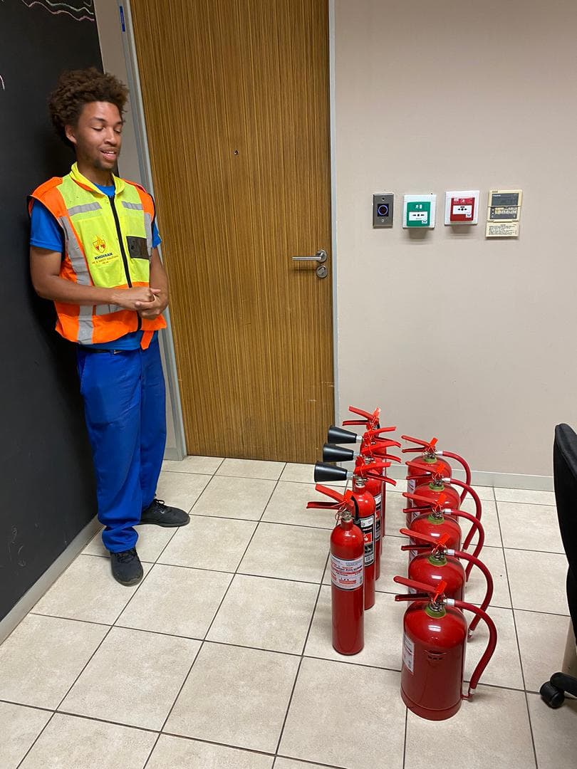 Khoisan staff training session at a client facility