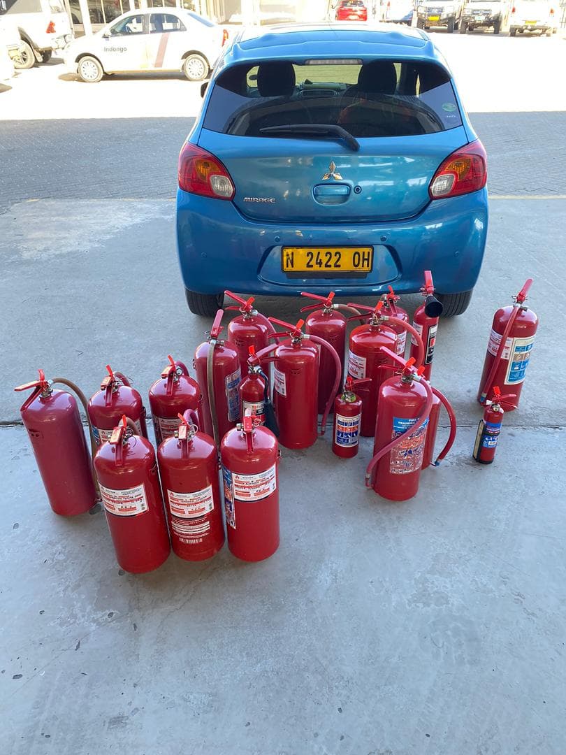 Fire extinguisher supplied by Khoisan Fire and Safety Solutions